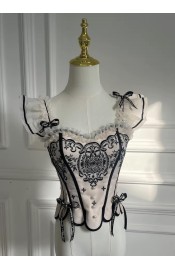 Unideer Butterfly Orchid Note Corset Top and Skirt(Reservation/2 Colours/Full Payment Without Shipping)